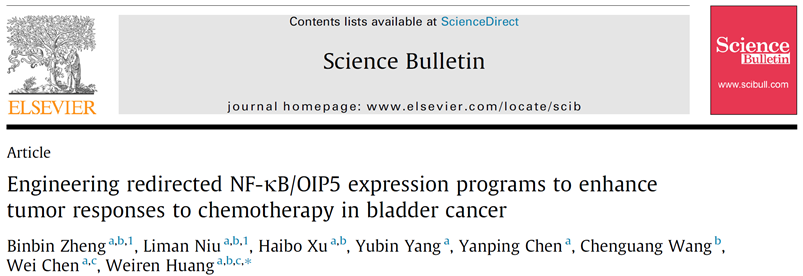 Science Bulletin|黄卫人团队构建人工合成基因线路装置智能感知与重编程化疗耐药并利用类器官模型精准评估